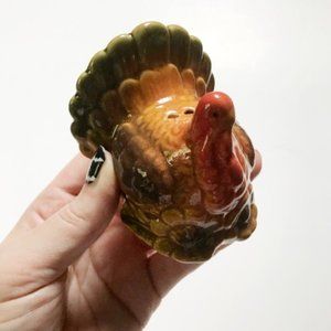 Fall Colored Ceramic Turkey Salt/Pepper Shaker || Table Decor